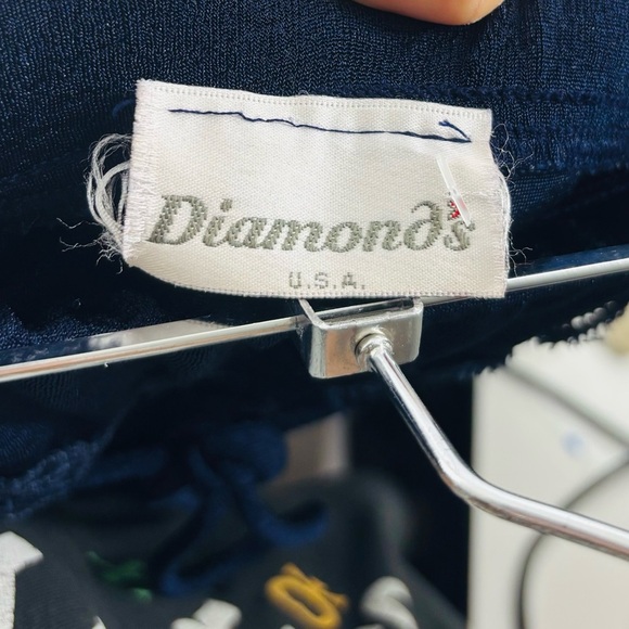 Vintage Diamonds Y2K Witchy Beaded Navy Blue Maxi Skirt Medium Stretchy Waist - Picture 2 of 4